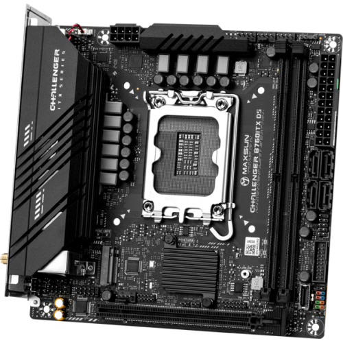MAXSUN MS-Challenger B760ITX D5 WIFI, LGA1700, B760, 2*DDR5, 4*SATA3, 2*M.2, 2*USB 3.2, 4*USB 2.0, 1*PCIEx16, 2*HDMI+2*DP, mITX