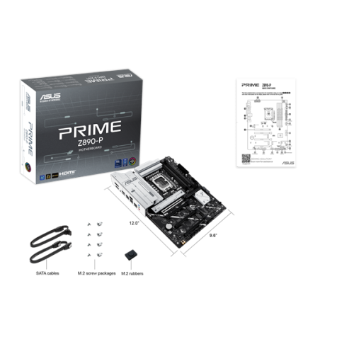 ASUS PRIME Z890-P, LGA1851, Z890, 4*DDR5, 4*SATA, 4*M.2, 3*USB 3.2, 4*USB 2.0, Type-C, 4*PCIx16, HDMI+DP, ATX; 90MB1I50-M0EAY0