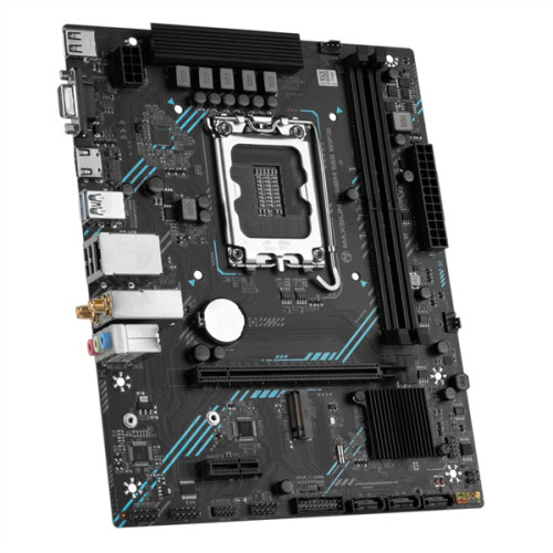 MAXSUN MS-H610M 666 WIFI6, LGA1700, H610, 2*DDR4, 3*SATA3, M.2, USB 3.2, USB 2.0, 1*PCIEx16, 1*PCIEx1, VGA+HDMI, mATX