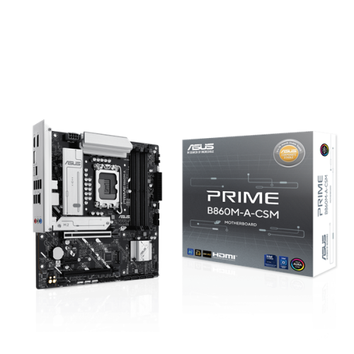 ASUS PRIME B860M-A-CSM, LGA1851, B860, 4*DDR5, 4*SATA, 2*M.2, 2*USB 3.2, 4*USB 2.0, Type-C, 2*PCIx16, 1*PCIx1, 2*DP+HDMI, mATX; 90MB1K00-M0EAYC