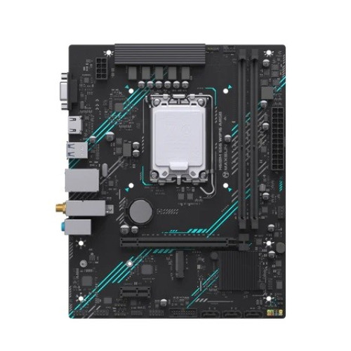 MAXSUN MS-H610M 666 WIFI6 ARGB, LGA1700, H610, 2*DDR4, 3*SATA3, M.2, USB 3.2, USB 2.0, 1*PCIEx16, 1*PCIEx1, VGA+HDMI, mATX