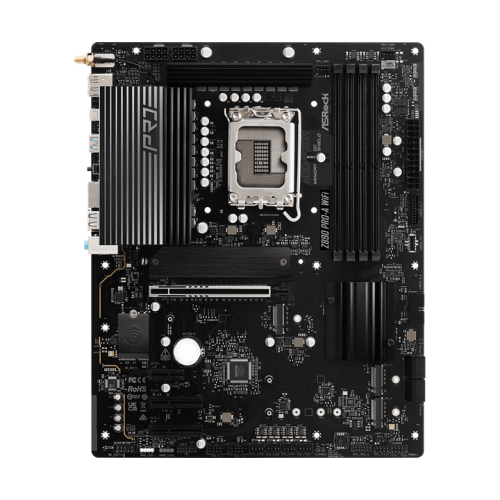 ASROCK Z890 PRO-A WIFI, LGA1851, Z890, 4*DDR5, 4*SATA, 4*M.2, 4*USB 3.2, 4*USB 2.0, Type-C, 1*PCIx16, 2*PCIx4, 1*M.2 (Key E), HDMI+DP, ATX