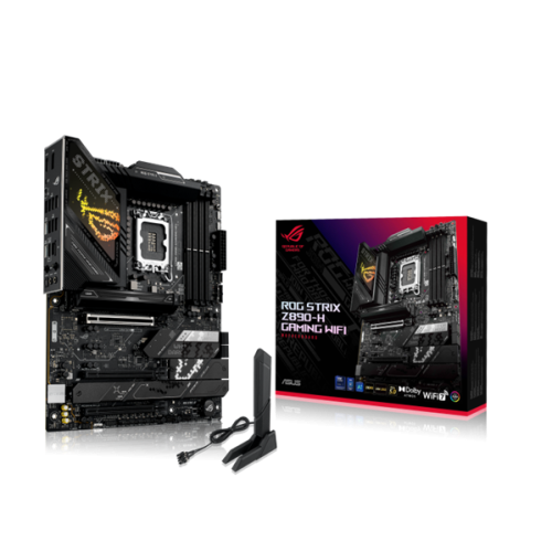 ASUS ROG STRIX Z890-H GAMING WIFI, LGA1851, Z890, 4*DDR5, 4*SATA, 5*M.2, 8*USB 3.2, 2*Type-C, 3*PCIx16, HDMI+DP, ATX; 90MB1K20-M0EAY0