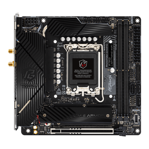 ASROCK B760I LIGHTNING WIFI, LGA1700, B760, 2*DDR5, 3*SATA, 2*M.2, 5*USB 3.2, Type-C, 1*PCIx16, 1xM.2 (Key E), HDMI+DP, mIATX