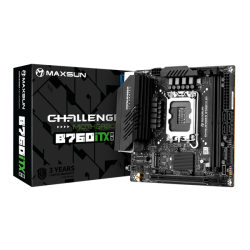 MAXSUN MS-Challenger B760ITX D5, LGA1700, B760, 2*DDR5, 4*SATA3, 2*M.2, 2*USB 3.2, 4*USB 2.0, 1*PCIEx16, 2*HDMI+2*DP, mITX