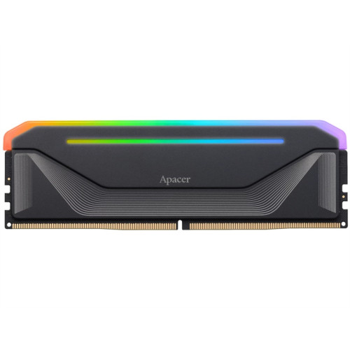 Apacer  DDR5  16GB  5200MHz DIMM NOX RGB Black Gaming Memory (PC5-41600) CL40 1.25V (Retail) 2048*8  Heat Sink (Retail) 3 years (AH5U16G52C522NBAA-1)