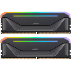 Apacer  DDR5  32GB  5200MHz DIMM NOX RGB Black Gaming Memory (PC5-41600) CL40 1.25V Kit (2x16GB) (Retail) 2048*8 Heat Sink (Retail) 3 years (AH5U32G52C522NBAA-2)