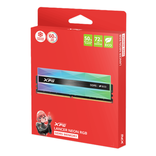 ADATA DDR5 DIMM 32GB 6400MHz 2*16GB 32-39-39 SILVER GRAY RGB