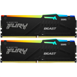 Kingston 32GB 5600MT/s DDR5 CL40 DIMM kit (2x16GB) FURY Beast RGB XMP