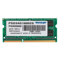 Patriot DDR3 4GB 1600MHz SO-DIMM SINGLE 1*4GB CL11 11-11-11 1.5V
