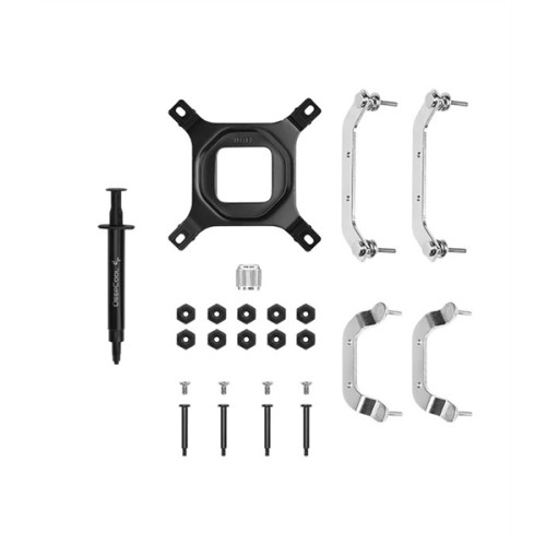 DEEPCOOL AN400 LGA1700/1200/115X/AM5/AM4 низкопрофильный 52,5 mm (27шт/кор, TDP 150W, PWM,  Fan 120mm, 4 тепл. Трубок, Copper Base, White LED, черный) RET