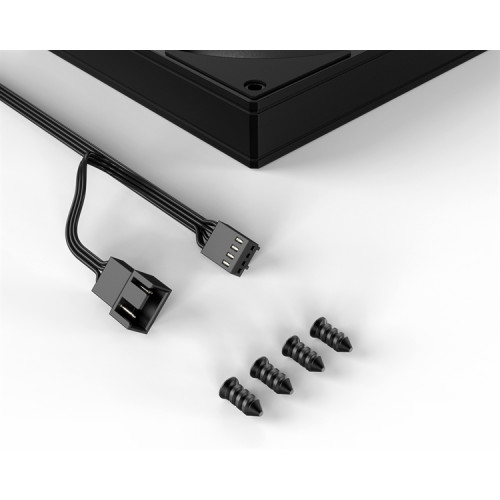 ID-COOLING AS-140-K 140x140x25мм (60шт./кор, PWM, резиновые углы, черный, 300-1800об/мин, супертихий) BOX