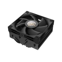 DEEPCOOL AN400 BLACK LGA1700/1200/115X/AM5/AM4 низкопрофильный 52,5 mm (27шт/кор, TDP 150W, PWM,  Fan 120mm, 4 тепл. Трубок, Copper Base, White LED, черный) RET