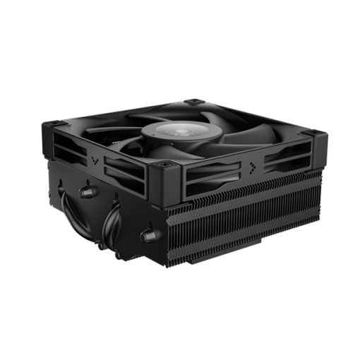 DEEPCOOL AN400 BLACK LGA1700/1200/115X/AM5/AM4 низкопрофильный 52,5 mm (27шт/кор, TDP 150W, PWM,  Fan 120mm, 4 тепл. Трубок, Copper Base, White LED, черный) RET