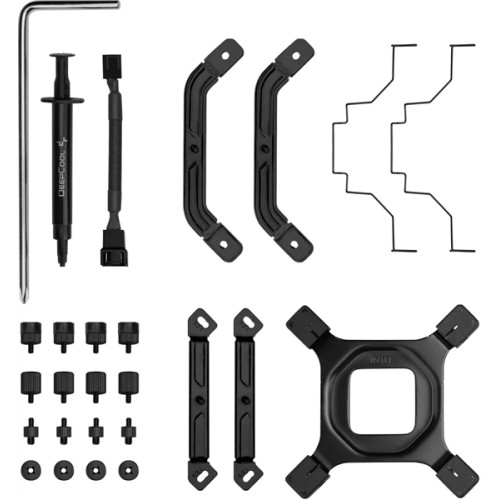 DEEPCOOL AK500 DIGITAL PRO LGA20XX/1700/1200/115X/AM5/AM4 (9шт/кор, TDP 240W, PWM, Fan 120mm, 5 тепл. трубок, ARGB, черный) RET