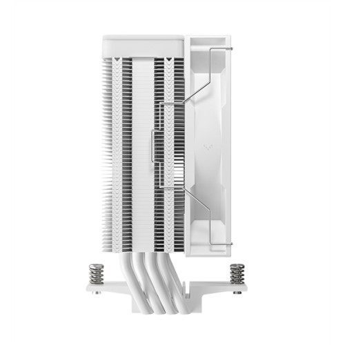 DEEPCOOL AG400 WH ARGB V2 LGA1851/1700/1200/115X/AM5/AM4 (18шт/кор, TDP 220W, PWM, ARGB Fan 120mm, 4 тепл. трубки, белый) RET