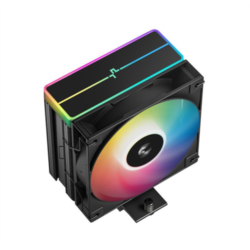 DEEPCOOL AG400 BK ARGB V2 LGA1851/1700/1200/115X/AM5/AM4 (18шт/кор, TDP 220W, PWM, ARGB Fan 120mm, 4 тепл. трубки, черный) RET