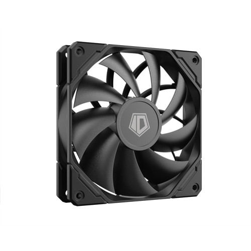ID-COOLING TF-12025-PRO BLACK 120x120x25мм (60шт./кор, PWM, резиновые углы, черный, 500-1800об/мин) BOX