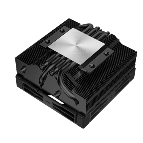 DEEPCOOL AN400 BLACK LGA1700/1200/115X/AM5/AM4 низкопрофильный 52,5 mm (27шт/кор, TDP 150W, PWM,  Fan 120mm, 4 тепл. Трубок, Copper Base, White LED, черный) RET