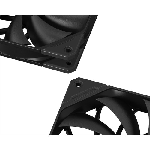 ID-COOLING TF-12025-PRO BLACK 120x120x25мм (60шт./кор, PWM, резиновые углы, черный, 500-1800об/мин) BOX