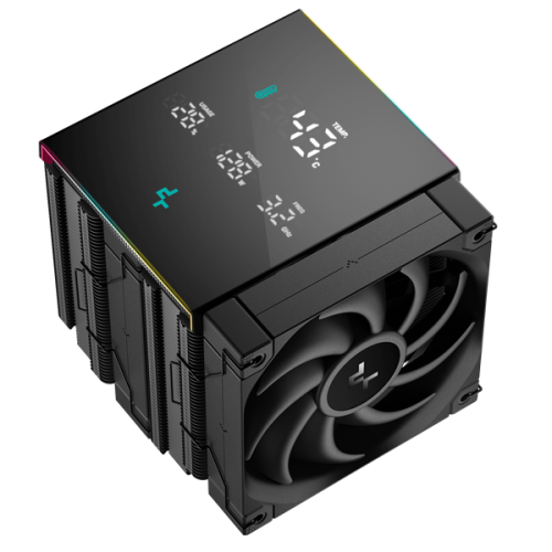 DEEPCOOL AK620 DIGITAL PRO LGA20XX/1700/1200/115X/AM5/AM4 (8шт/кор, TDP 260W, PWM, DUAL Fan 120mm, 6 тепл. трубок, ARGB, черный) RET