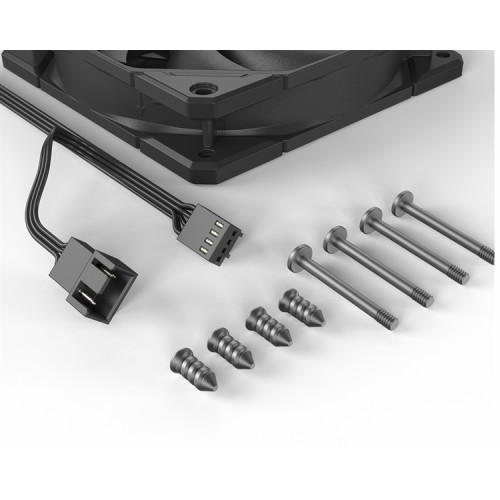 ID-COOLING TF-12025-PRO BLACK 120x120x25мм (60шт./кор, PWM, резиновые углы, черный, 500-1800об/мин) BOX