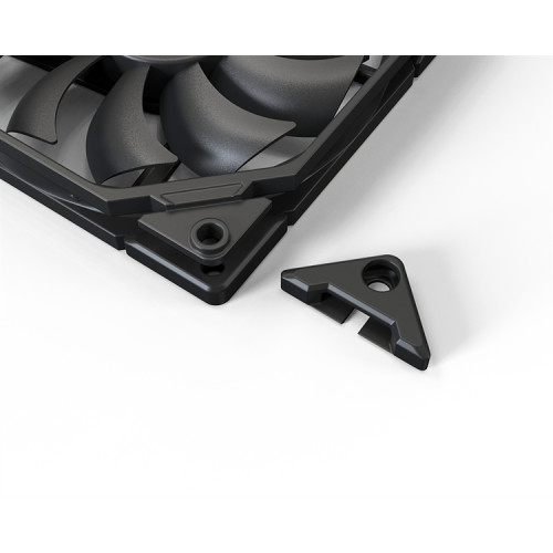 ID-COOLING TF-9215-K 92x92x15мм (80шт./кор, PWM, 4pin, черный, резиновые углы, 800-2800об/мин)  BOX