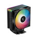 DEEPCOOL AG400 BK ARGB V2 LGA1851/1700/1200/115X/AM5/AM4 (18шт/кор, TDP 220W, PWM, ARGB Fan 120mm, 4 тепл. трубки, черный) RET