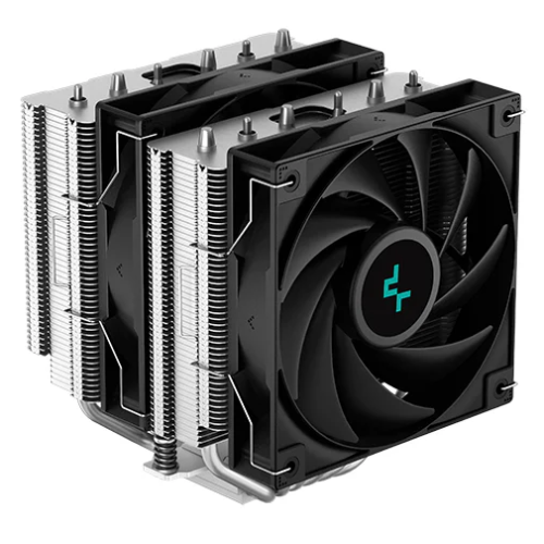 DEEPCOOL AG620 LGA20XX/1700/1200/115X/AM5/AM4 (9шт/кор, TDP 260W, PWM, DUAL Fan 120mm, 6 тепл. Трубок) RET