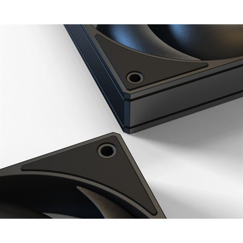 ID-COOLING AS-120-K 120x120x25мм (60шт./кор, PWM, резиновые углы, черный, 300-2000об/мин, супертихий) BOX