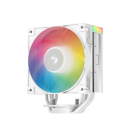 DEEPCOOL AG400 WH ARGB V2 LGA1851/1700/1200/115X/AM5/AM4 (18шт/кор, TDP 220W, PWM, ARGB Fan 120mm, 4 тепл. трубки, белый) RET