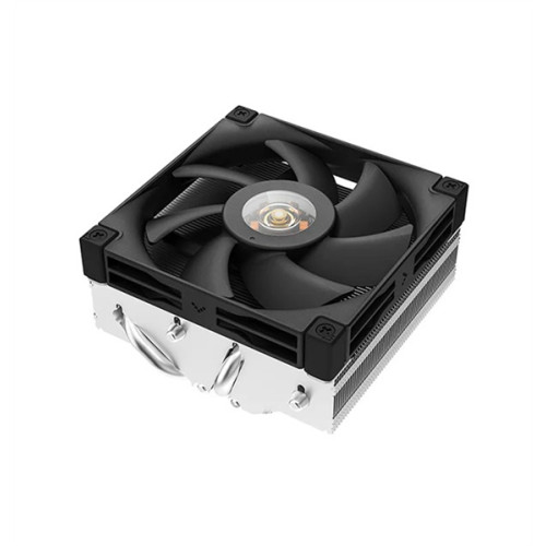 DEEPCOOL AN400 LGA1700/1200/115X/AM5/AM4 низкопрофильный 52,5 mm (27шт/кор, TDP 150W, PWM,  Fan 120mm, 4 тепл. Трубок, Copper Base, White LED, черный) RET