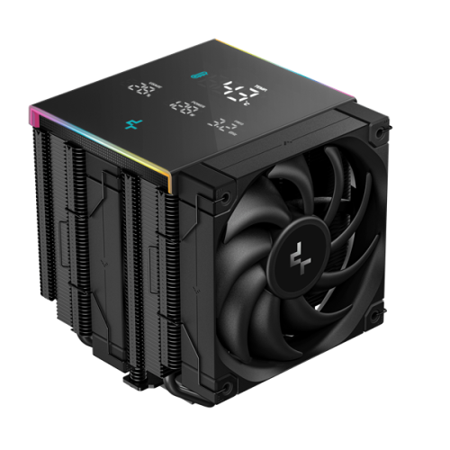 DEEPCOOL AK620 DIGITAL PRO LGA20XX/1700/1200/115X/AM5/AM4 (8шт/кор, TDP 260W, PWM, DUAL Fan 120mm, 6 тепл. трубок, ARGB, черный) RET