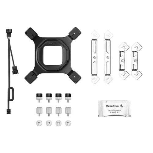 DEEPCOOL AG620 DIGITAL WH ARGB LGA1700/1200/115X/AM5/AM4 (8шт/кор, TDP 260W, PWM, DUAL Fan 120mm, 6 тепл. трубок, белый) RET