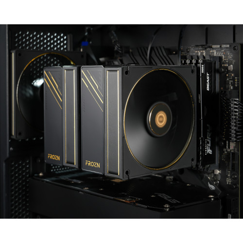 ID-COOLING FROZN A620 GDL LGA1700/1200/115X/AM5/AM4 (8шт/кор, TDP 270W, PWM, черно-золотой, 6 тепл.трубок + медная база, DUAL FAN 120mm) RET