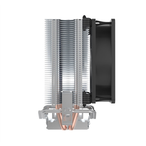PCCooler S93 V2 (100W, 3-pin, 125mm, Al/Cu, 2x6mm, 1x92mm, 48CFM, 22dBA, 2200RPM, S: 1700/1200/115X, AM5/AM4, silver, black)