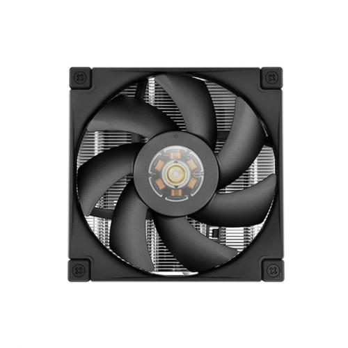 DEEPCOOL AN400 LGA1700/1200/115X/AM5/AM4 низкопрофильный 52,5 mm (27шт/кор, TDP 150W, PWM,  Fan 120mm, 4 тепл. Трубок, Copper Base, White LED, черный) RET