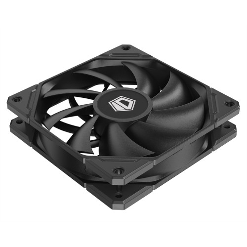 ID-COOLING TF-12025-PRO BLACK 120x120x25мм (60шт./кор, PWM, резиновые углы, черный, 500-1800об/мин) BOX