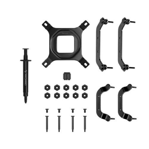 DEEPCOOL AN400 BLACK LGA1700/1200/115X/AM5/AM4 низкопрофильный 52,5 mm (27шт/кор, TDP 150W, PWM,  Fan 120mm, 4 тепл. Трубок, Copper Base, White LED, черный) RET