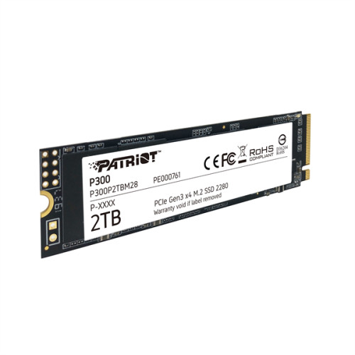 Patriot SSD P300 2TB M.2 2280 NVMe PCIe 3.0 x4 R2100/W1650 TBW 960TB 3D NAND