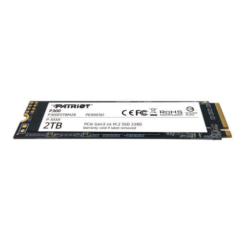 Patriot SSD P300 2TB M.2 2280 NVMe PCIe 3.0 x4 R2100/W1650 TBW 960TB 3D NAND