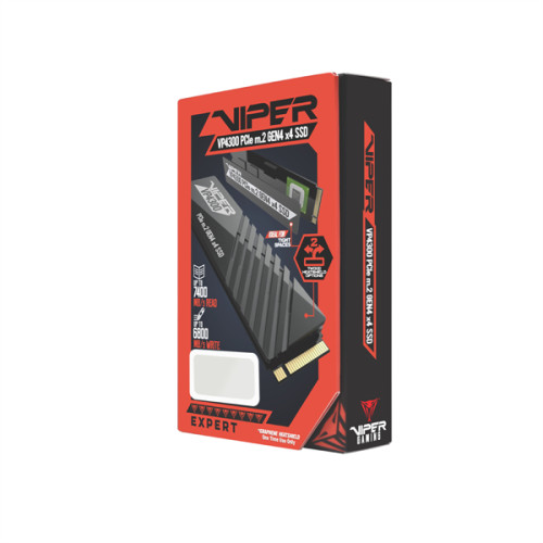 Patriot Viper VP4300 1TB M.2 2280 NVMe PCIe 4.0 x4 R7400/W5500 TBW 1000TB DRAM-Buffered 3D NAND TLC