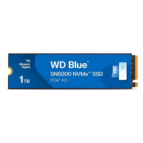Western Digital Blue SN5000 SSD M2.2280 PCIe 4.0 1Tb, 5150MBs/4900MBs, TBW 600, WDS100T4B0E, 1 year