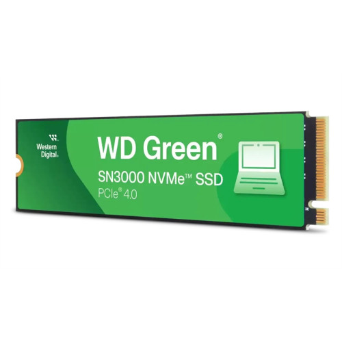 Western Digital Green SN3000 SSD M2.2280 PCIe 4.0 1Tb, 5000MBs/4200MBs, TBW 150, WDS100T4G0E, 1 year