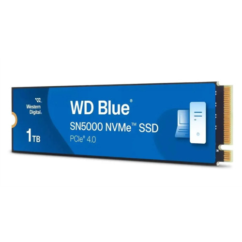 Western Digital Blue SN5000 SSD M2.2280 PCIe 4.0 1Tb, 5150MBs/4900MBs, TBW 600, WDS100T4B0E, 1 year