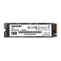 Patriot SSD P320 128GB M.2 2280 NVMe PCIe 3.0 x4 R1600/W1000 TBW 60TB 3D NAND