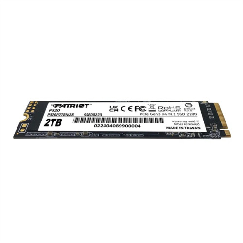 Patriot SSD P320 2TB M.2 2280 NVMe PCIe 3.0 x4 R3000/W2200 TBW 960TB 3D NAND