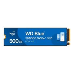 Western Digital Blue SN5000 SSD M2.2280 PCIe 4.0 500Gb, 5000MBs/4000MBs, TBW 300, WDS500G4B0E, 1 year