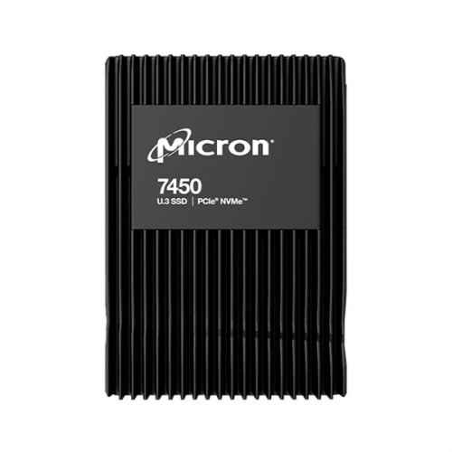 Micron 7450 MAX 6.4TB NVMe U.3 (15mm) PCIe NVMe Gen4 1x4 (v1.4) R6800/W5600MB/s 3D TLC MTTF 2М 1M/400K IOPS 35000TBW SSD Enterprise Solid State Drive, 1 year, OEM