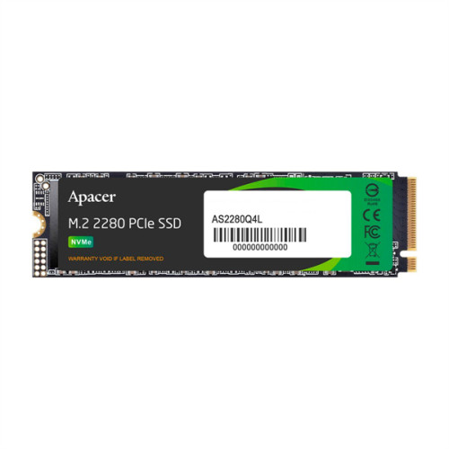 Apacer SSD AS2280Q4L 256Gb M.2 2280 PCIe Gen4x4, R3600/W3000 Mb/s, 3D NAND, MTBF 1.5M, NVMe 1.4, 170TBW, Retail, 3 years (AP256GAS2280Q4L-1)